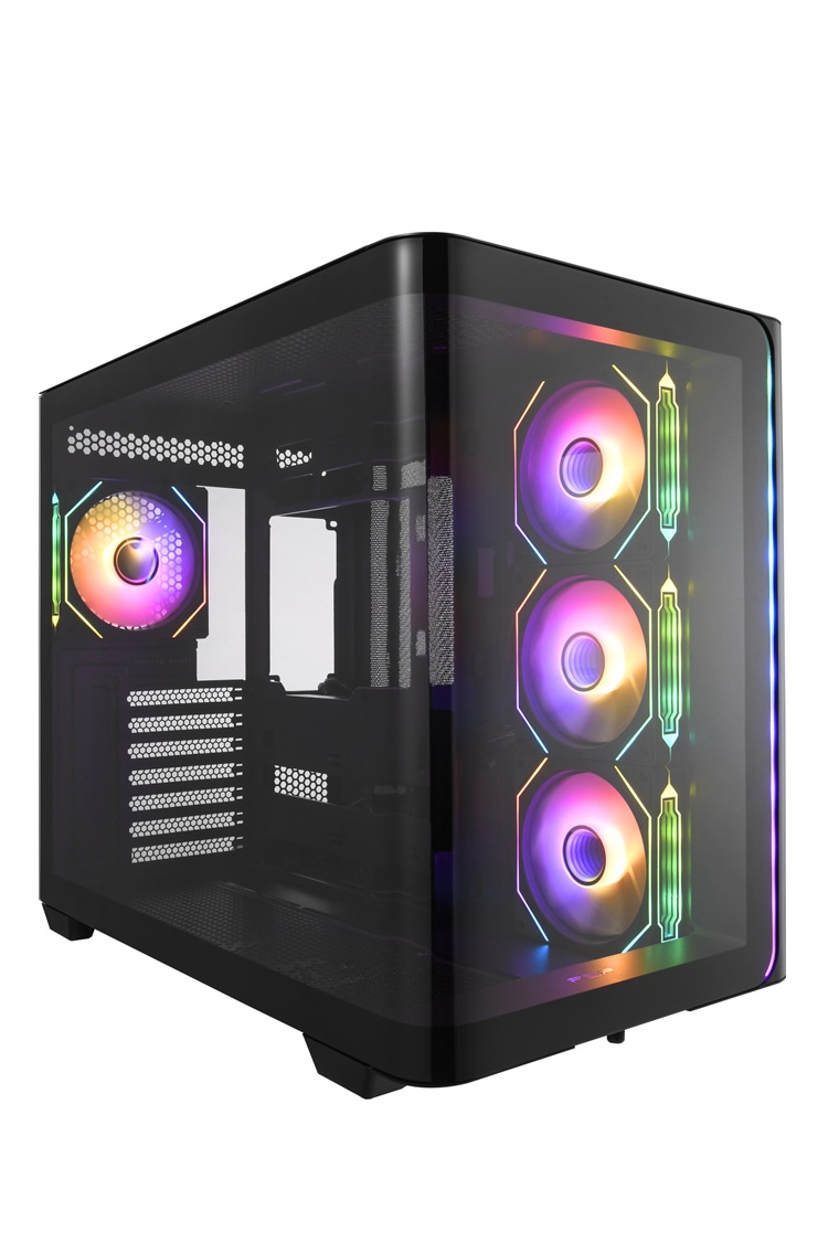 FSP ATX Midi Tower M580-BP/Midi Tower/Transpar./Černá