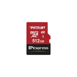 Zobrazit podrobnosti pro Patriot EP Express/Micro SDXC/512GB/UHS-I U3 / Class 10 Patriot EP Express/Micro SDXC/512GB/UHS-I U3 / Class 10