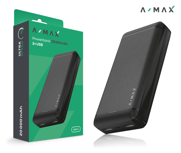 Zobrazit podrobnosti pro Powerbanka A-MAX 10 000 mAh, černá Powerbanka A-MAX 10 000 mAh, černá