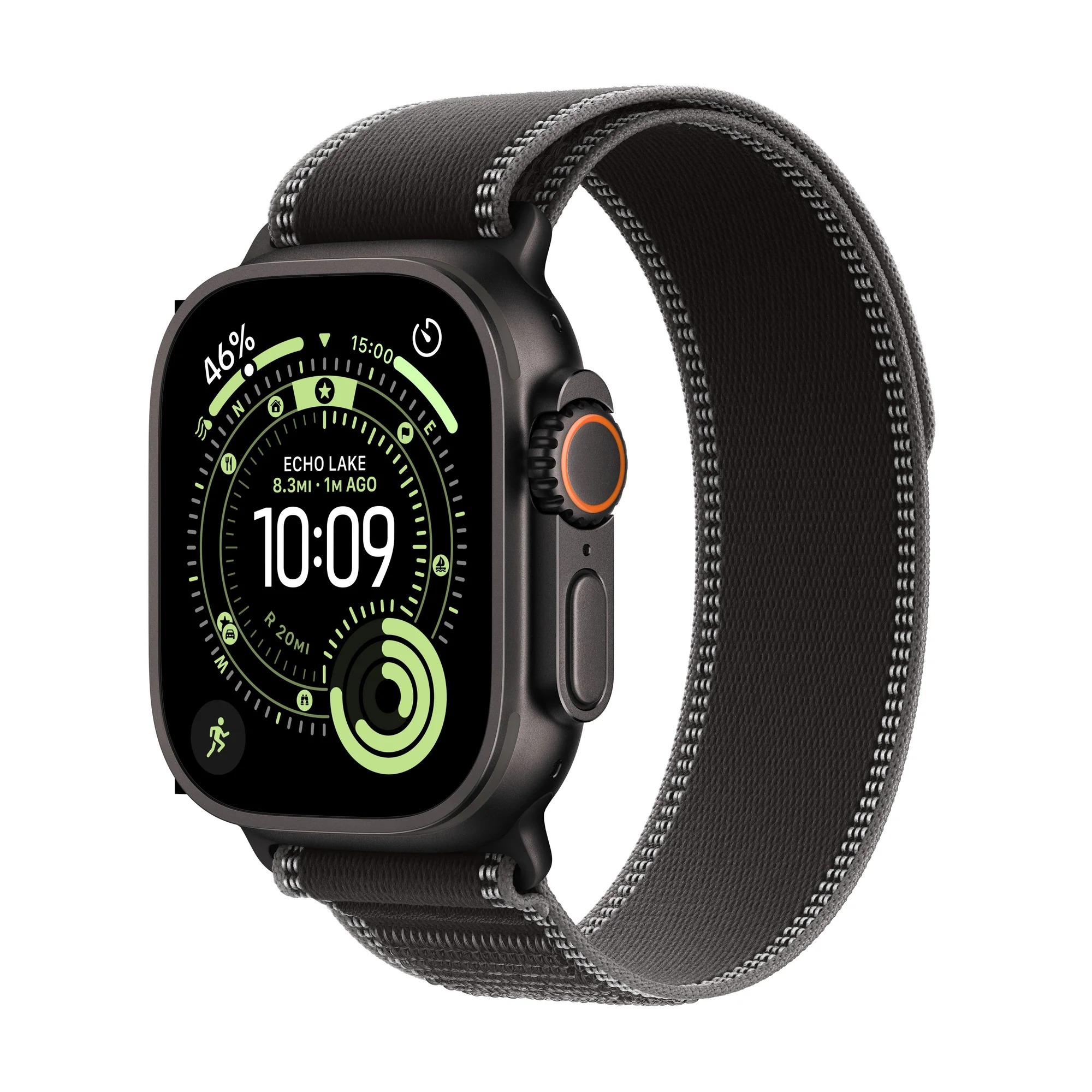 Zobrazit podrobnosti pro Apple Watch Ultra 3 GPS + Cellular 49mm Černý titan s černým/uhlovým trailovým tahem - S/M Apple Watch Ultra 3 GPS + Cellular 49mm Černý titan s černým/uhlovým trailovým tahem - S/M